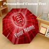 Hull KR Automatic 8‑ribs Umbrella, Custom Name Text Personalized Folding Umbrella Rain Sun Gift