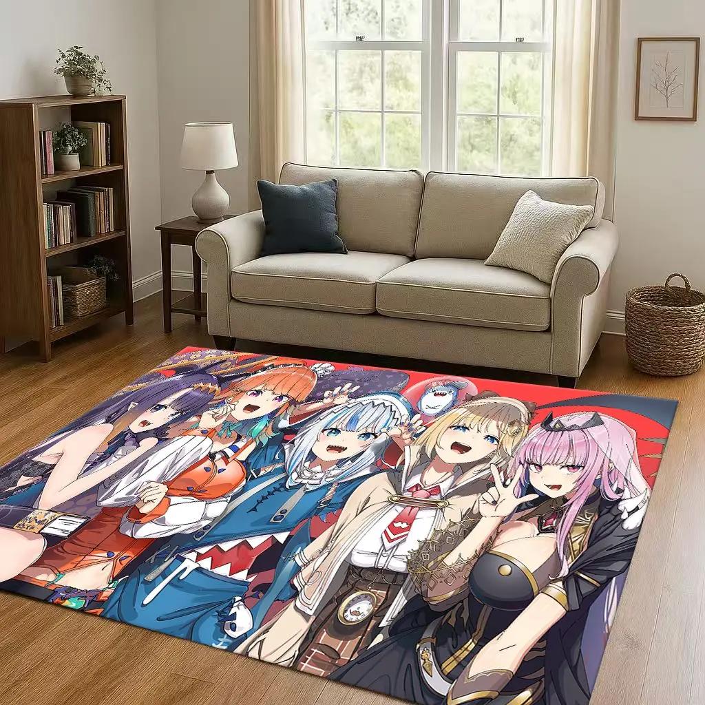 

3D Anime Gawr Gura Hololive Cartoon Cute Girl Living Room Non-Slip Area Rug Carpet for Bedroom Playroom Sofa,Home Decor Doormat 40x60cm( 15x23in )