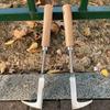 Ergonomisches manuelles Unkrautentfernungswerkzeug – Griff aus Buchenholz, Klinge aus reinem Metall für Rasenmäher und zum Entfernen von Straßenrissen