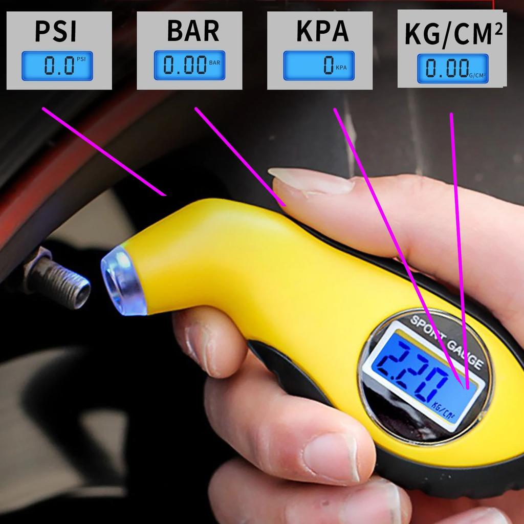 TPMS Tire Pressure Monitor Gauge Manometer Barometers Tester Digital Tyre Meter Tool Auto Accessories Motorcycle Universal