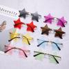 Rimless Star Shape Sunglasses Trendy Sun Glasses Women Men Party Glasses Funny Pentagram Eyewear Christmas Decoration Eyeglasses