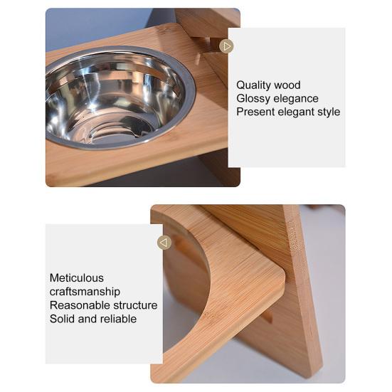 Elevated Cat Bowl Stand Comfortable Feeding Position Adjustable Height Anti-spill for Healthy Eating Habits