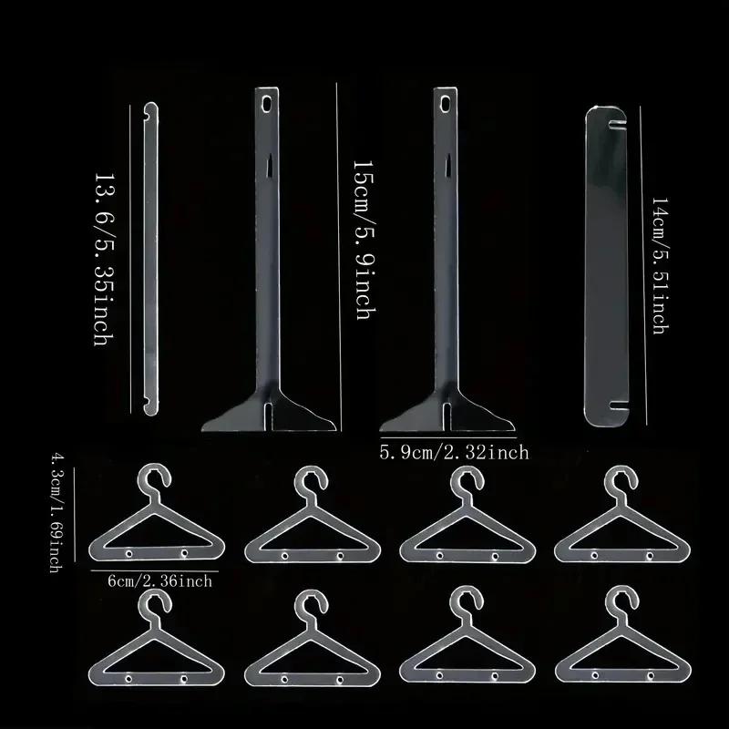 1set/2sets Acrylic Creative Jewelry Racks, Coat Hangers Shape Earring Racks, Cute Gift For Women And Girl, Home Shop Decor