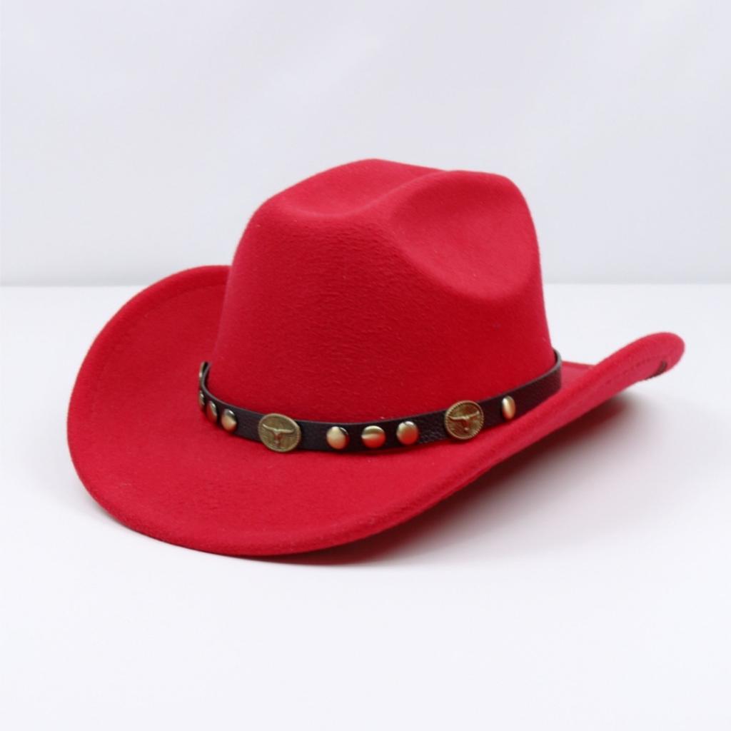 Ethnic-style fedora, western cowboy hat, Tibetan-style performance hat, woolen mid-brimmed European and American retro woolen hat