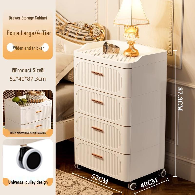 Golden Cat Multi-Layer Plastic Storage Cabinet for Bedroom and Living Room