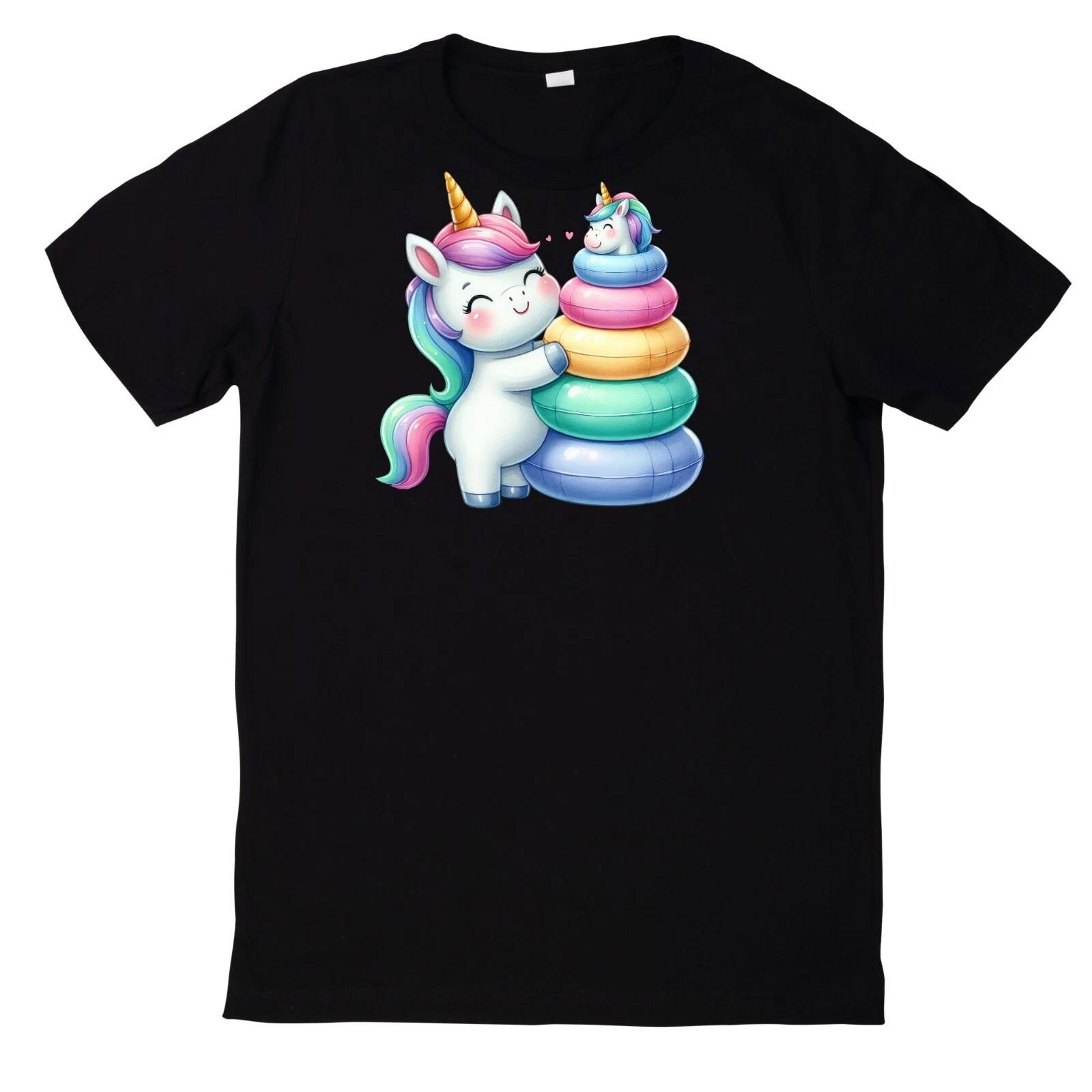 T-Shirt Lustiges Einhorn in der Poolparty Motiv Baumwolle M