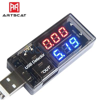 USB Şarj Dedektörü Akım Gerilim Güç Test Cihazı Android için Çift Dijital Ekran Volt Amp Metre