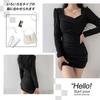 PHOLEEY Sexy Tight Short Long Korean Party Solid Square Mini Hip Women's Dress, Length, Sleeves, Bodycon, Slimming, Style, Dress, Color, Stylish,