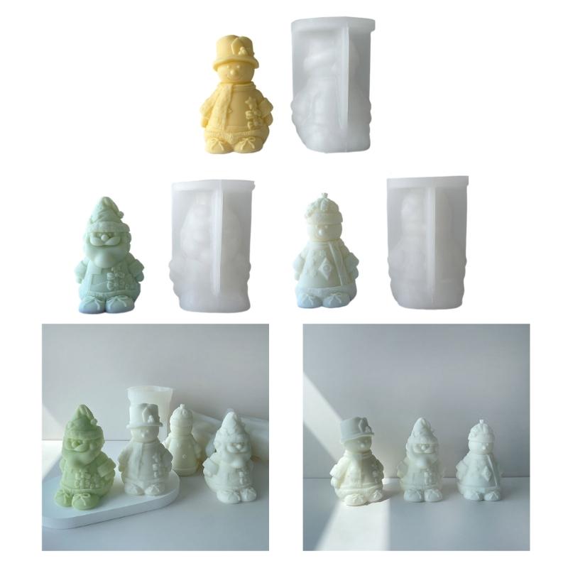 Old Man Snowman Decoration Candle Silicone Mold Resin Epoxy Christmas Crafts DIY Ornament Jewelry Candle Making Tool