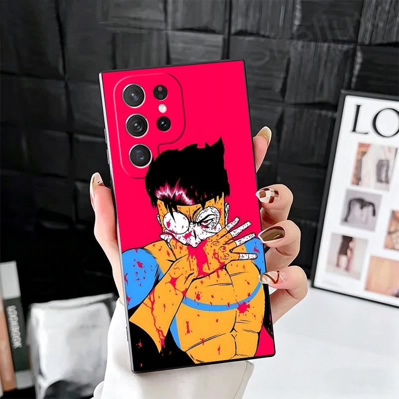 I-Invincible Anime Soft Phone Case for Samsung Galaxy S26 S25 Edge S24 Ultra S23 Plus S22 S21 FE S20 Black Cover Back Shell