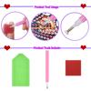 1 Set DIY Diamond Painting Kit Exquisite Owl Pattern Rhinestone Picture Craft Set for Home Decoration
