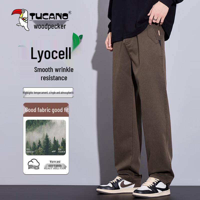TUCANO Men s Autumn/Winter Anti-Wrinkle Lyocell Blend Casual Pants 34