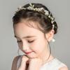 Korean Style Mori Girl Floral Pearl Princess Headband for Children's Performances
