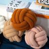 Home decoration Knotted Ball Pillow Indeformable Ecofriendly Knotted Ball Plush Pillow Hand-woven Knotted Ball Back Throw Pillow