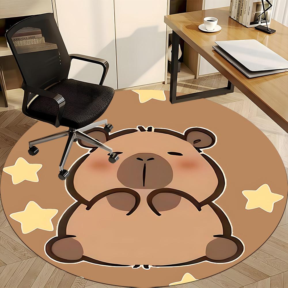 1 Stück Wasserschwein Büro Runder Teppich, Matte Geeignet Für Büro, Unter Bürostühlen Schlafzimmer Wohnzimmer Heimdekoration, Zimmer Deko