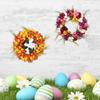 Flower Wreath Realistic Fade Resist Artificial Spring Wreath for Front Door Indoor Outdoor Home Decor Orange