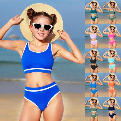Conjunto de Bikini para Niñas - Traje de Baño para Adolescentes Parte Superior e Inferior Separadas