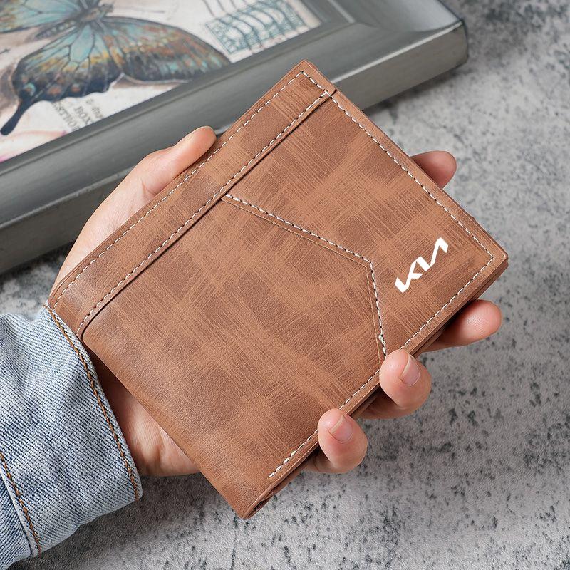 Leather Wallet Car Driving License Credit Card Bag For New Kia Rio K5 K2 Sportage Ceed Sorento Picanto Stinger Soul Accessories qdkpe55