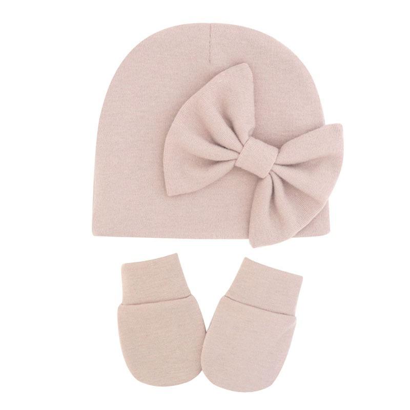 Infant Girl Hat Gloves Kit Cotton Newborn Beanie Ideal for Girls Accessories Infant Cap Baby Toddler Infant Turban Kids Props