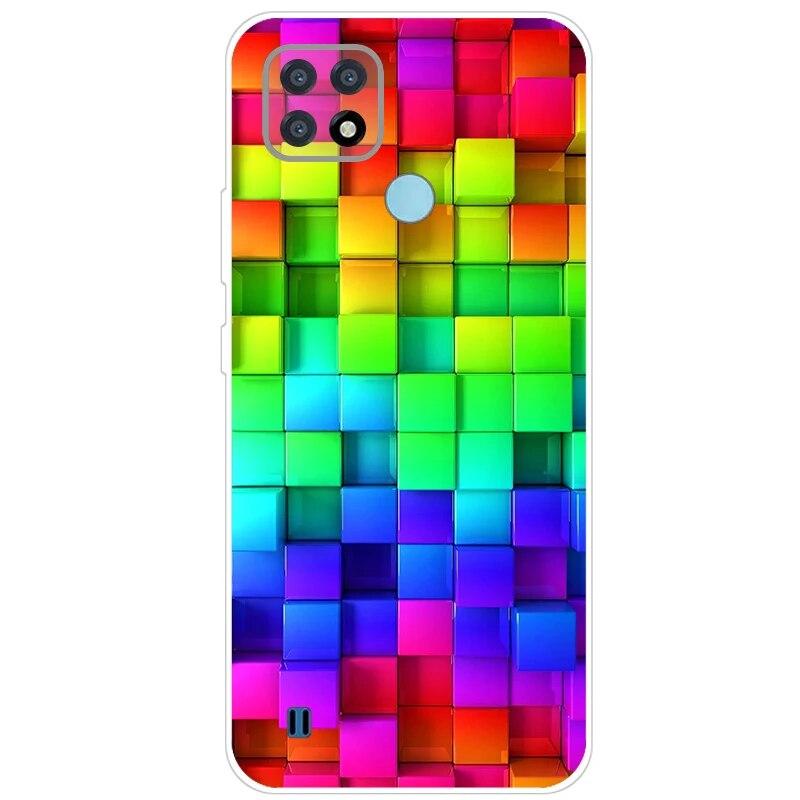 Realme C21 Hülle 6.5'' Klar Silikon Fudnas Weiche TPU Hülle Für Realmi C21 2021 Hülle C 21 Handyhüllen Rückseite RealmeC21 Bumper