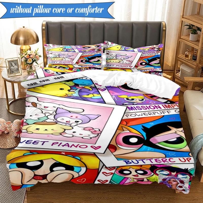 Power police Adventure 3pcs K-pop music group Bedding set,Ideal for Bedroom, Dormitory,Including Duvet Cover And 2pcs Pillowcases,Fan gifts