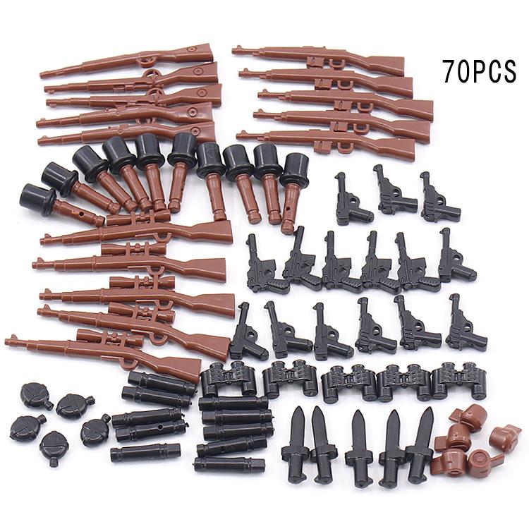 MOC Militär SWAT Waffe WW2 Spielzeugpistole Sandsackkanone Bausteine Ziegel Spielzeug für Kinder Kinder Geschenke DIY Spielzeug Militär