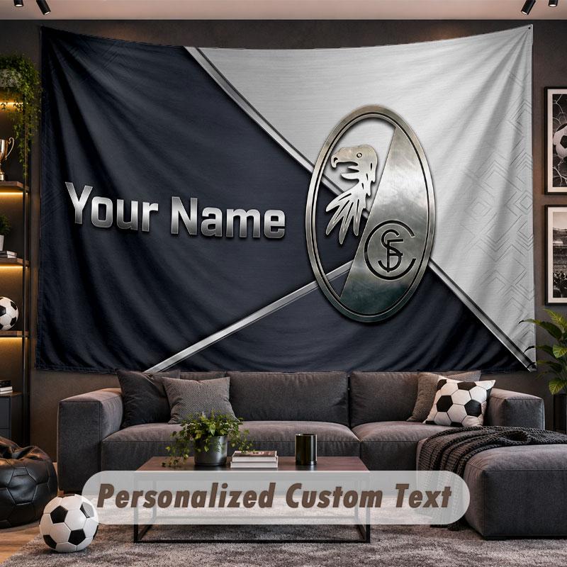 Wall Hanging Tapestry Custom NameSC Freiburg Pattern Personalized Printed Fabric Wall Decor