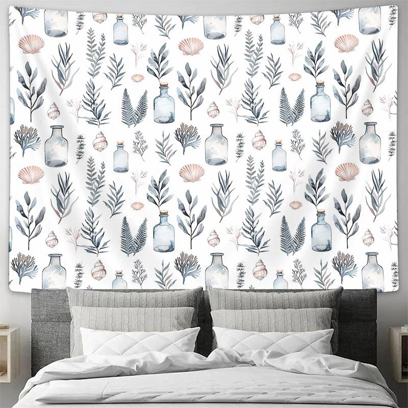 unframed Bohemian Tapestry Nature Botanical Leaf Floral Wall Hanging Room Decor Home Textile Aesthetic Wall Art Bedroom Living R