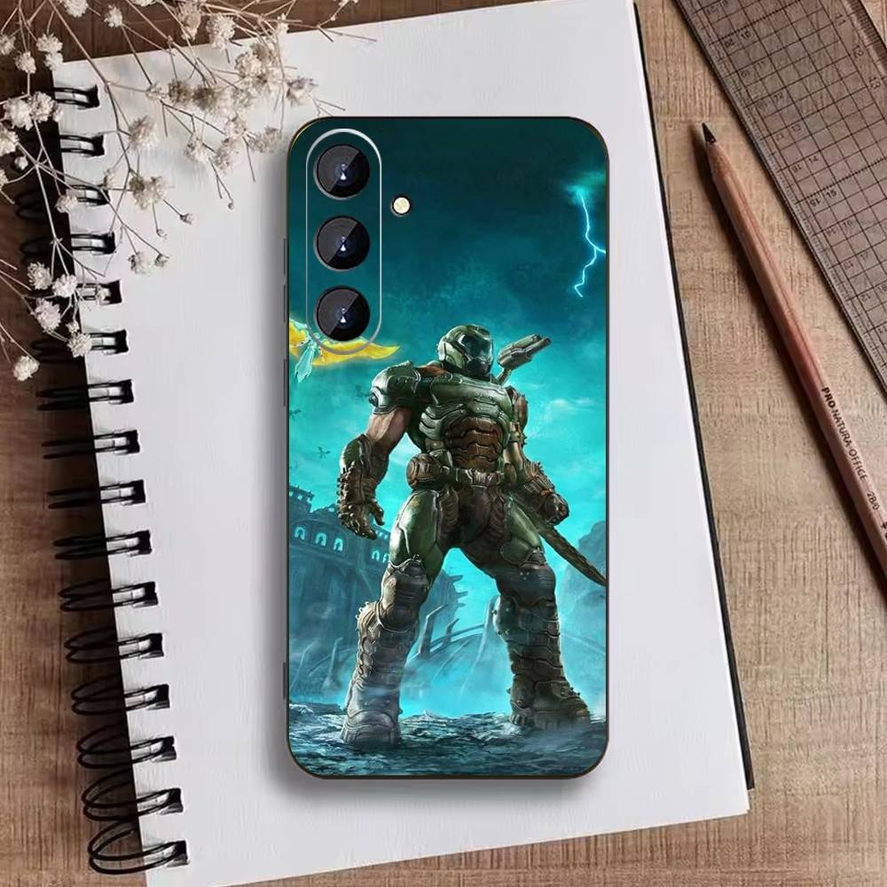G-Game D-doom Phone Case For Samsung Galaxy A73,A21s,A22,A31,A52,A53,A71,A41Soft Black Shell