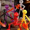1Pc Rage Stickman Action Figure New Highly Articulated DIY Model Kit with Multiple Joints Collectible Poseable Toy for Creative Display