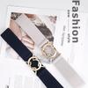 Single Circle Solid Color Simple Elastic Girdle Ladies Dress Slim Belt Ring Buckle Girdle