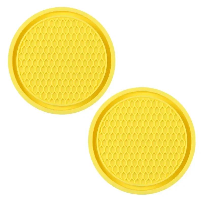 Car Water Cup Pad Holders Non-slip Diamond Rhinestone Rubber Mat for Bottle Holder Coaster Auto Interior Anti-skid Cup Holders