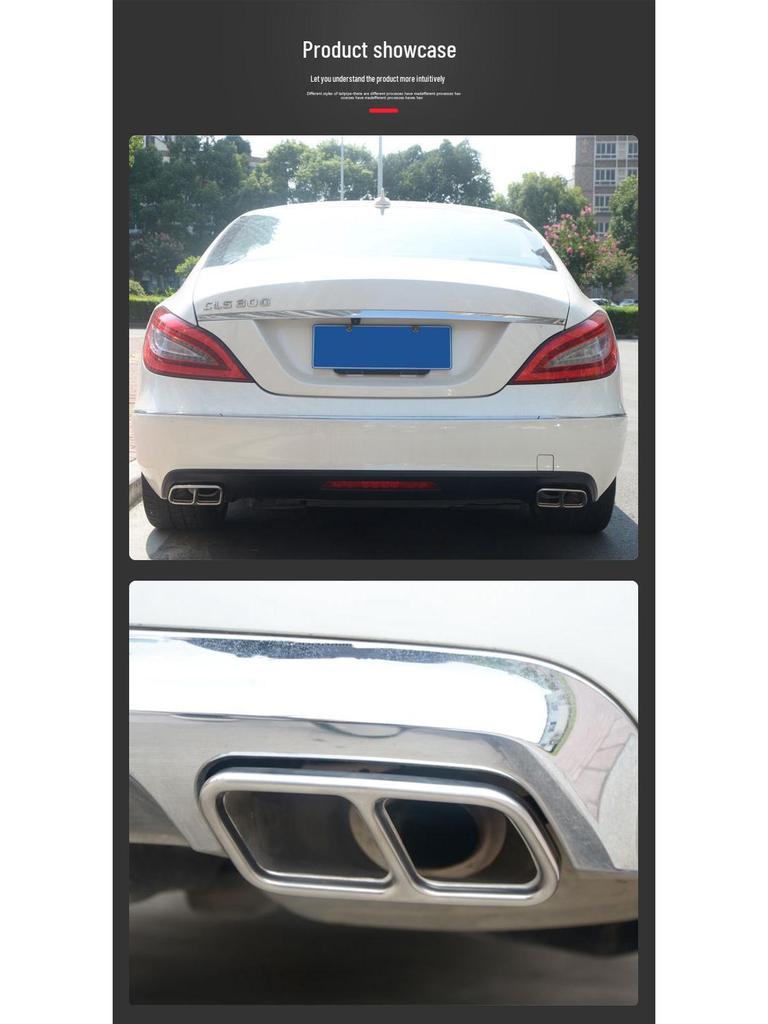 Stainless Steel Exhaust Tailpipe Frame Set for Mercedes-Benz GLK (2013-2015)