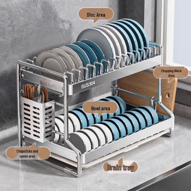 3-Layer Aluminum Dish Drying Rack