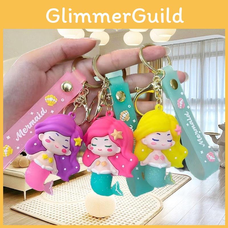 Gorgeous Mermaid Silicone Keychain Decoration Perfect Gift For Girls And Car Accessories