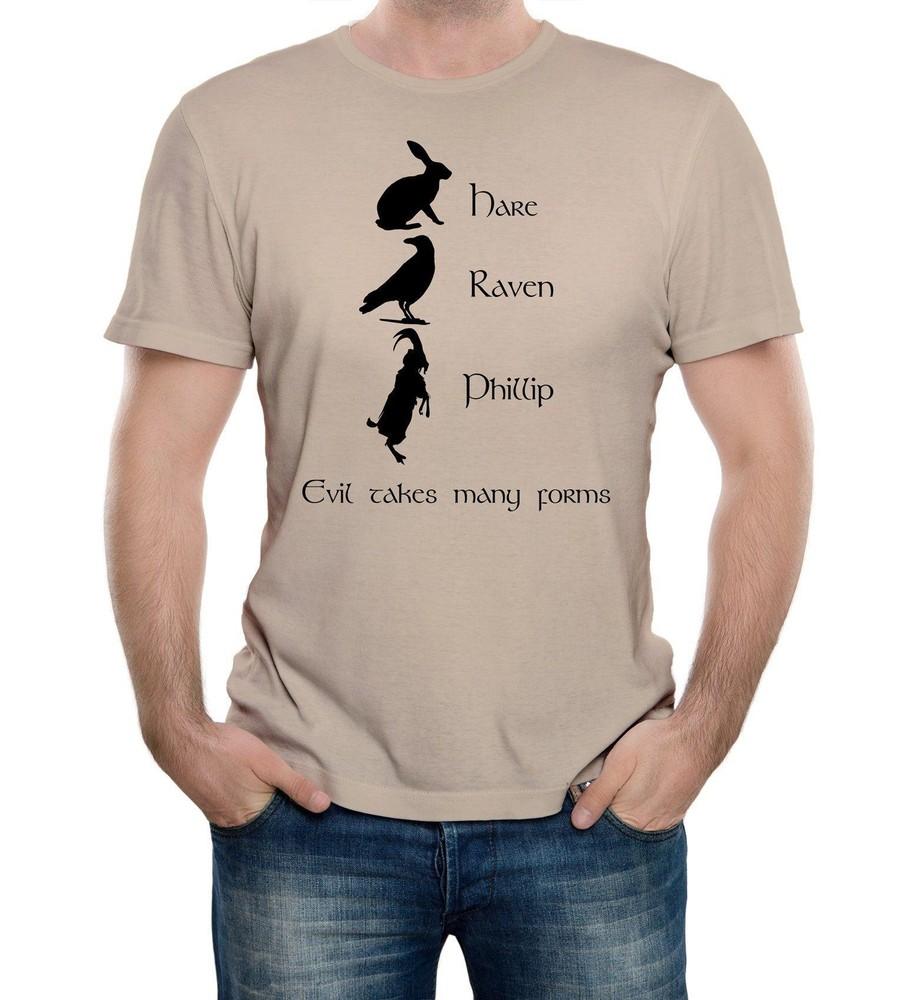 

Evil Takes Many Forms T-Shirt - Funny t shirt horror retro witch Satan goat phil M