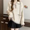 Loose Oversized Polo Neck Knit Sweater Women Plus Size Fall Winter Slim Fit Base Top