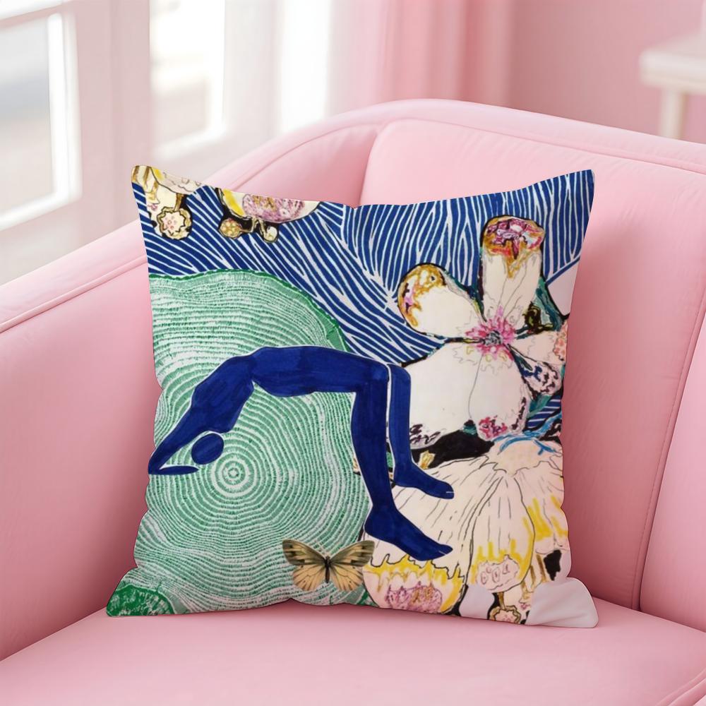 H-Henri MatisseS Painting Cushion Cover Home & Car Multi-Scene Pillow Cover - Reversible, Soft & Durable for Daily Use