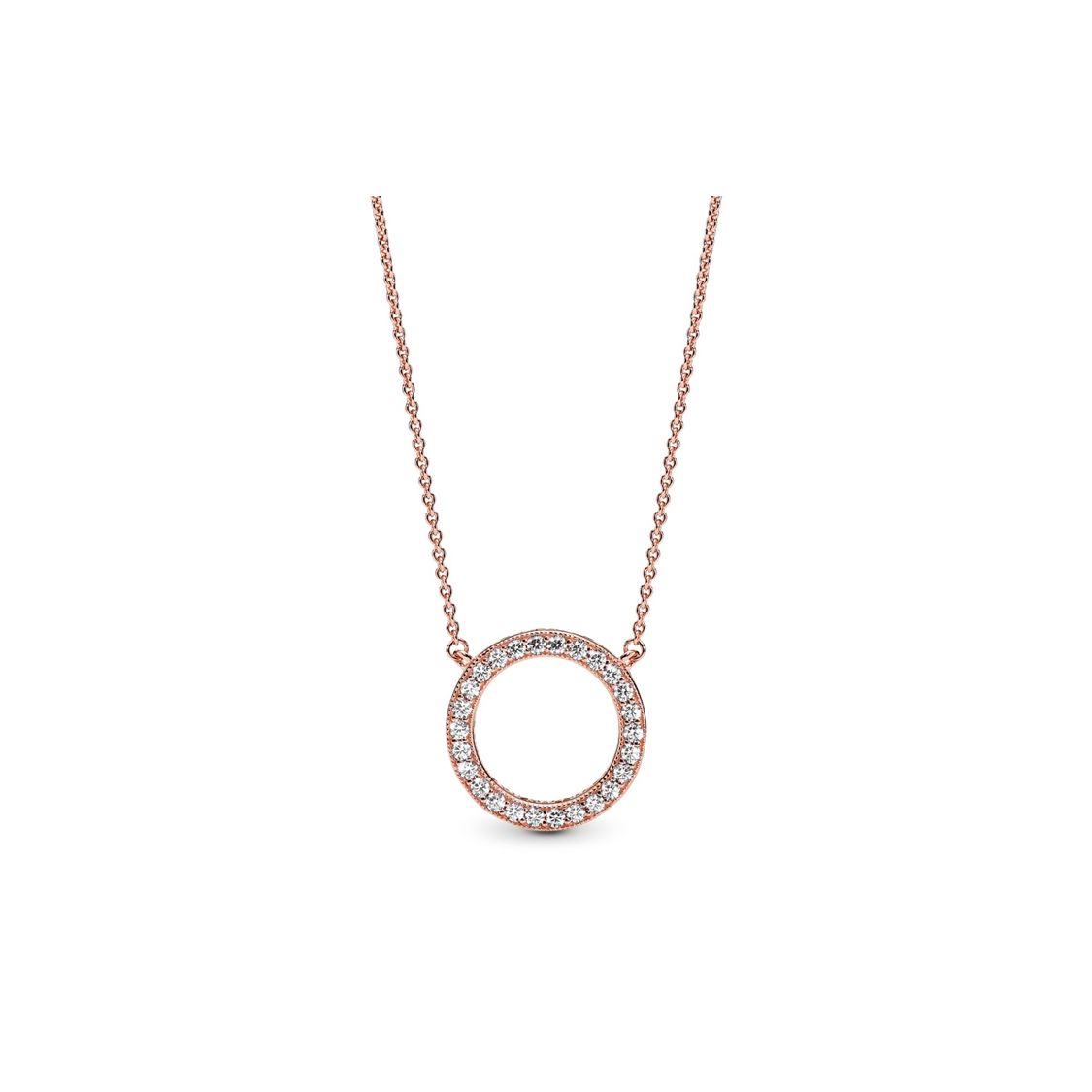 Pandora Brand Design Cubic Zirconia 925 Silver Necklace Women necklace 580515CZ Box
