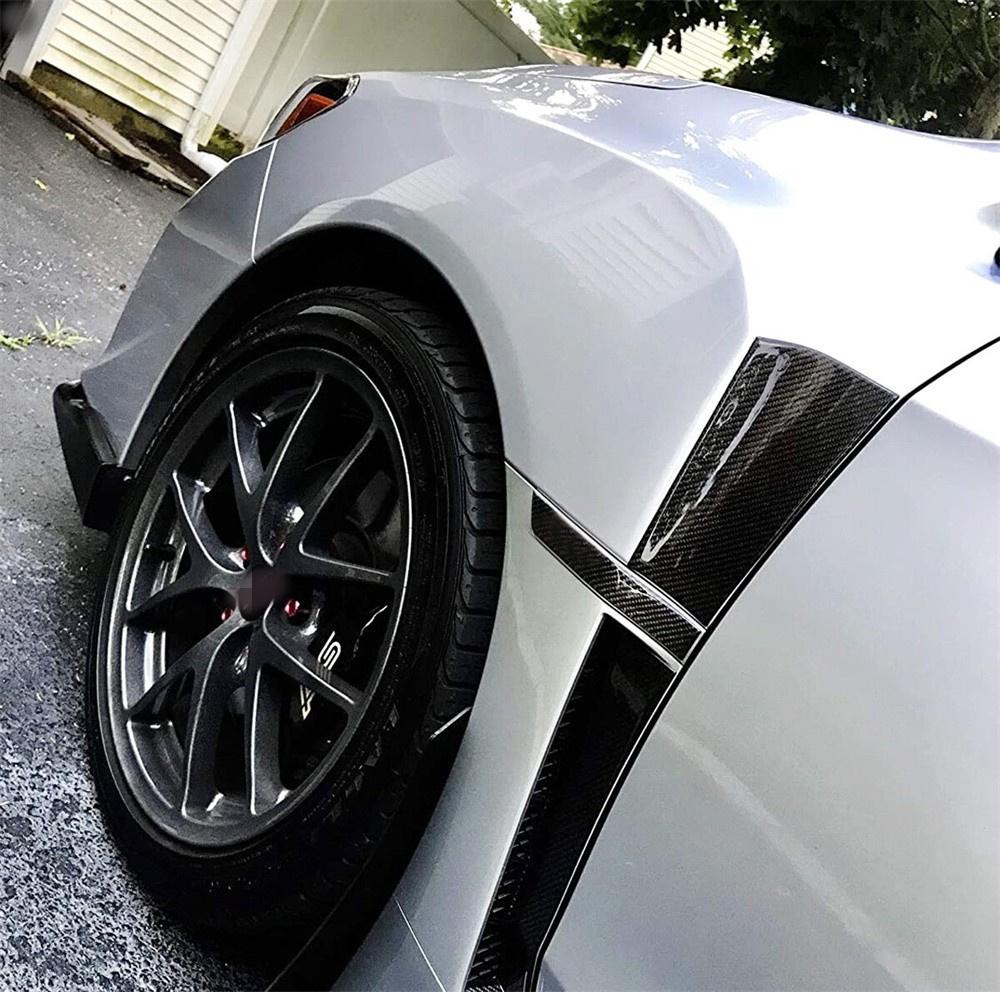

Black Carbon Fiber Fender Side Marker Plate Ornaments For 2015-21 Subaru Wrx/Sti