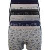 6-teilige gemusterte Lycra-Boxershorts für Jungen