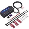 Scatola Fusibili e Relè a 4 Vie Cablaggio Rapido 12V 20A con Luce Indicatrice LED per Accessori Resistenti al Calore per Motocicletta Auto