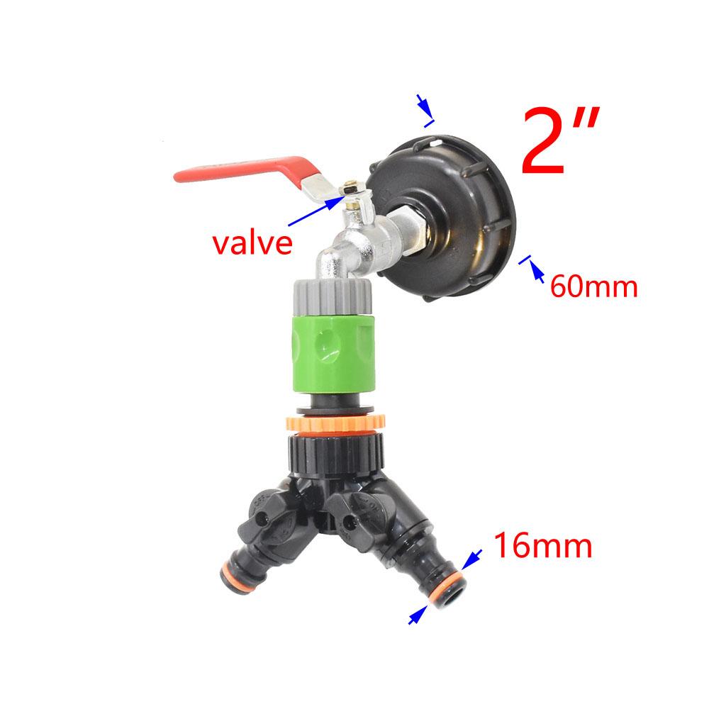 Farm IBC Tank Adapter 1/2" 3/4" 1" Thread Irrigation Valve Replacement Valve Garden Water Connectors Drain Couple
