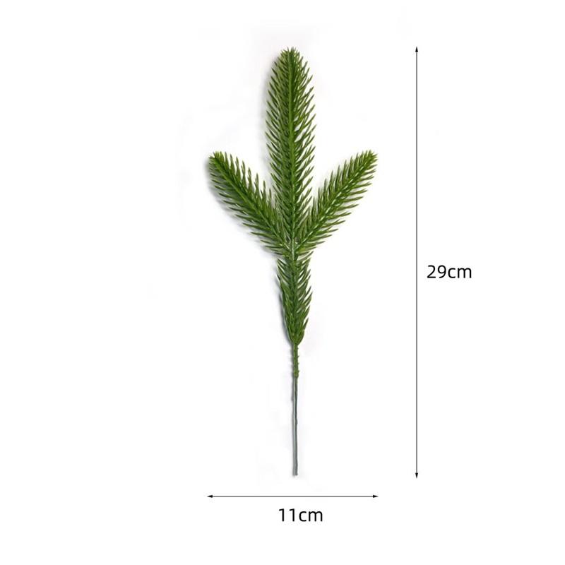 30 Stück Simulationspflanzen Plastik 3-Zweig Kiefernadel Weihnachten Dekorative Künstliche Kiefernadeln Grüne Pflanze Heimdekoration