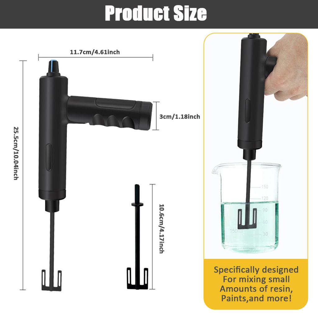 Foldable Resin Mixer Electric Epoxy Mixer Adjustable Speed Mixer Resin Crafting Tool Electric Resin Stirrer for Resin