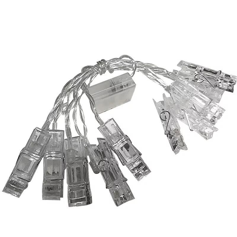 LED Heart Clip String Lights for Photos - Colorful Christmas Decoration