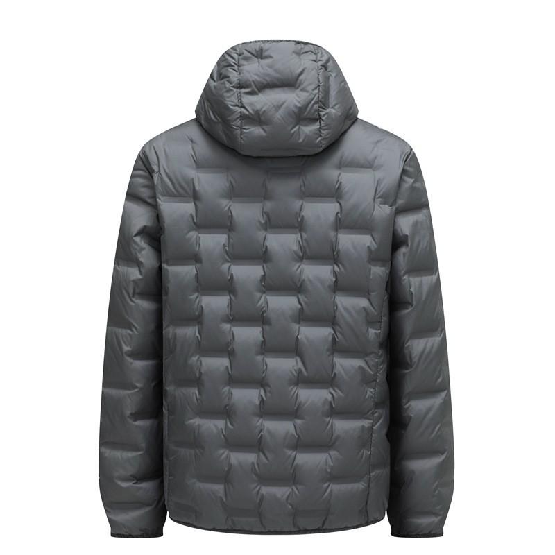 Mens Lightweight Hooded Down Jacket Winter Short Puffer Coat Warm Casual Outerwear In Black Green Gray