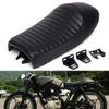 ONGMEIL Vintage Retro Cafe Racer Seat for Honda CB, CL, SR, XJ, GS, and KZ (Stripe, Black)