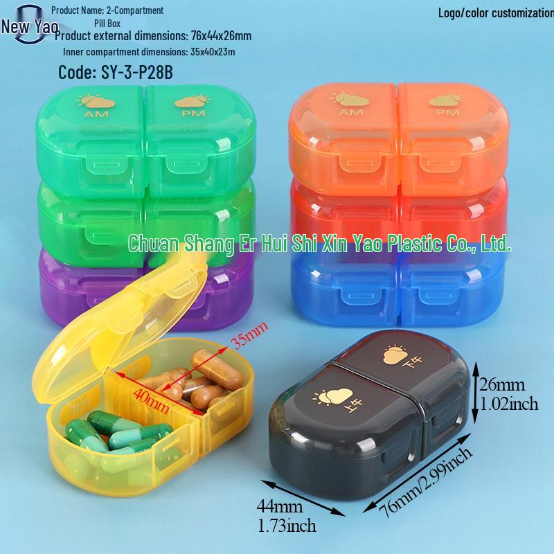 Seven-Day Pill Organizer: Morning, Noon, Night Portable Capsule Case with Large Capacity