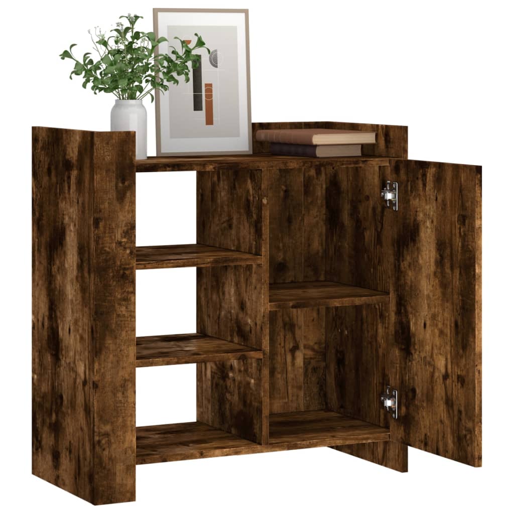 Sideboard Smoked Oak 73.5 x 35 x 75 cm Wood Based Material